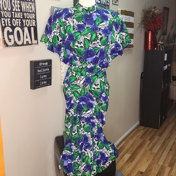 Vintage 80s April Rain party dress - Picture 2 of 9